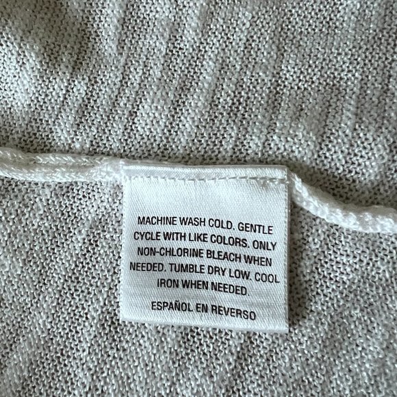 Charter Club Linen Blend Cardigan Shrug - White - Size 0X - Picture 7 of 8